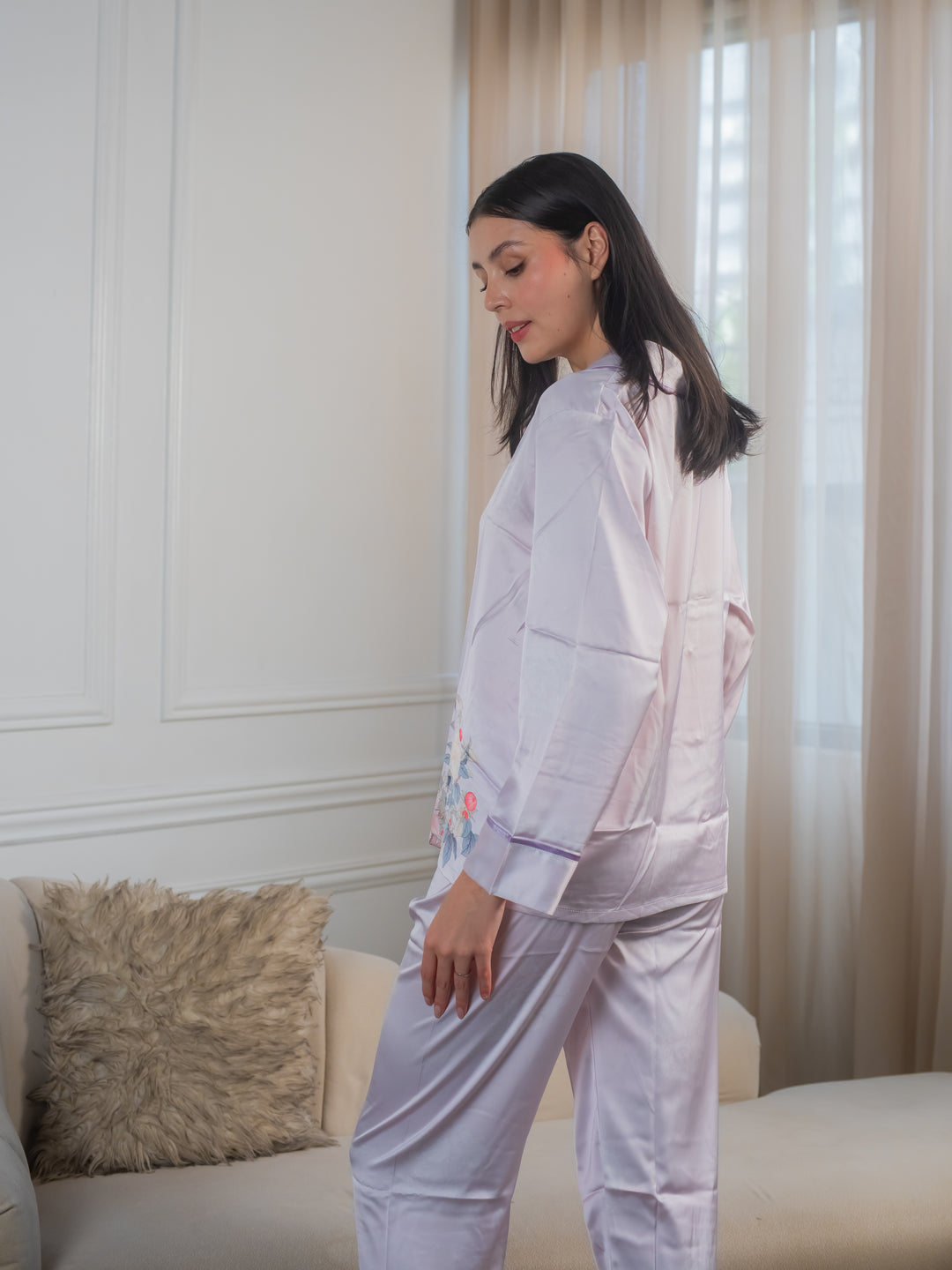 Feminism Women’s Aster Silk Longsleeve Pajama Set