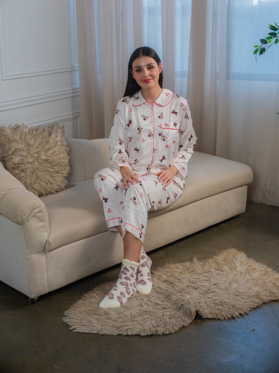 Feminism Women’s Lulu Silk Longsleeve Pajama Set