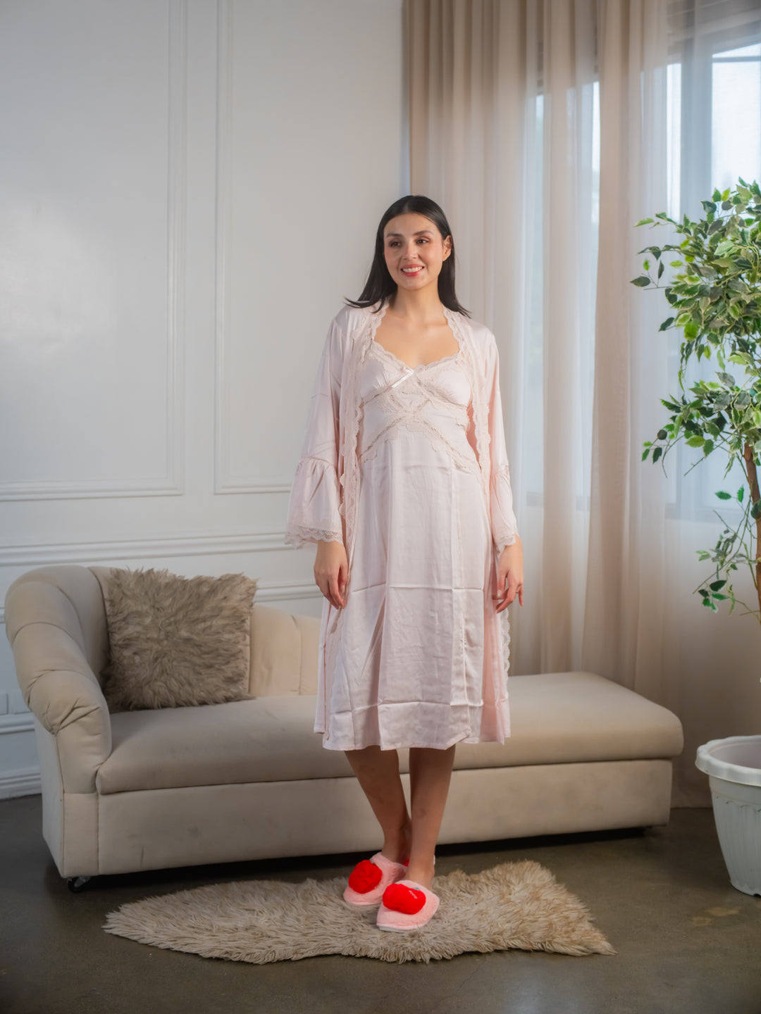Feminism Yassi Silk Robe Set