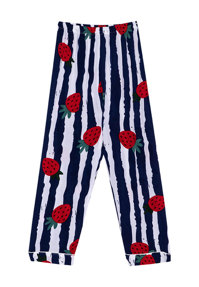 pajama sleepwear for kids with strawberry graphic