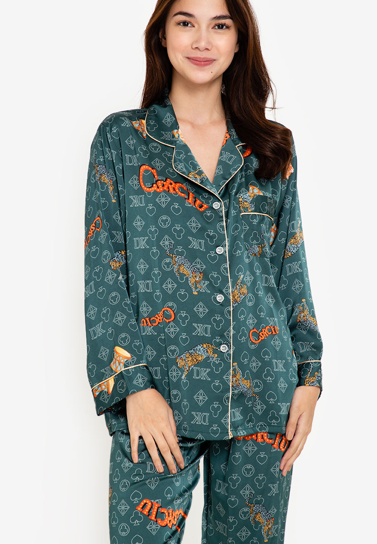 Avril Silk Longsleeve Pajama Set