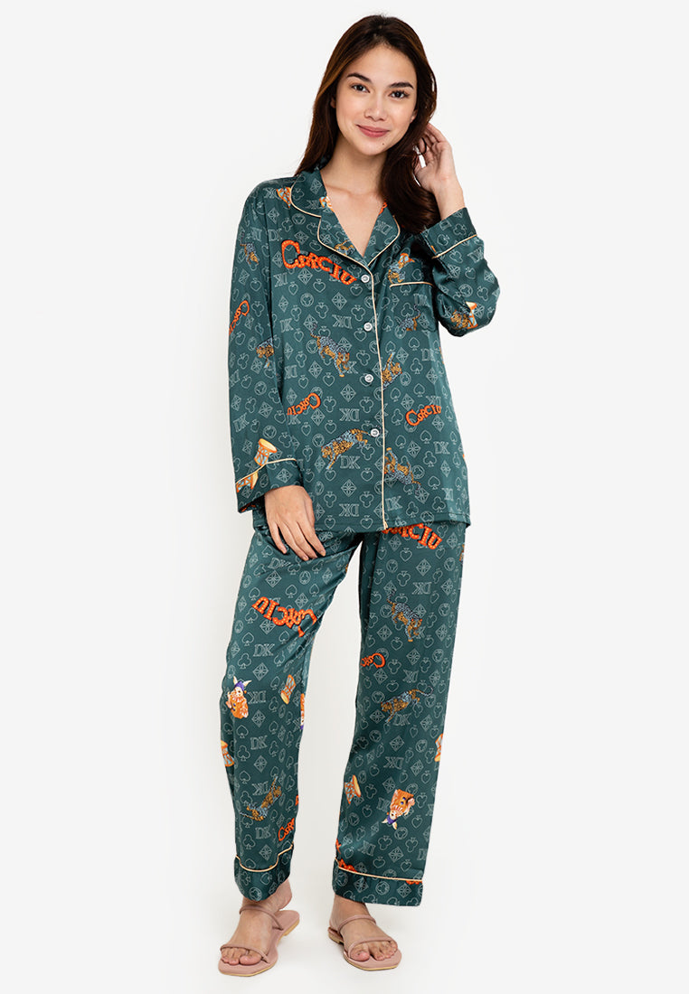 Avril Silk Longsleeve Pajama Set