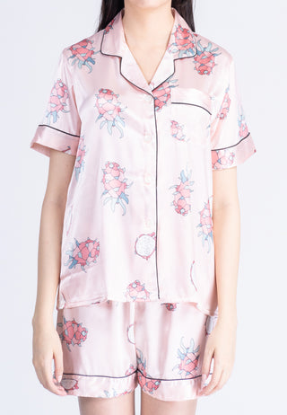 CLARA SILK SHORTSLEEVE SHORTS SET