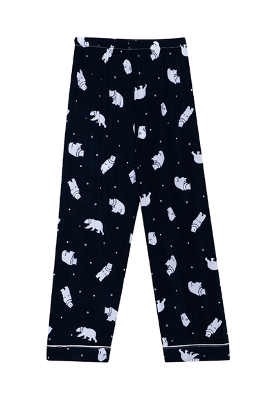 a dark blue with print  pajama sleepwear for kids